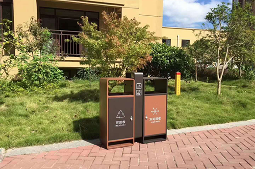 户外果皮箱-两分类果皮箱