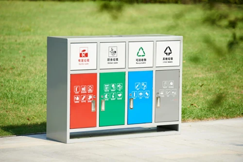 四分类不锈钢垃圾桶